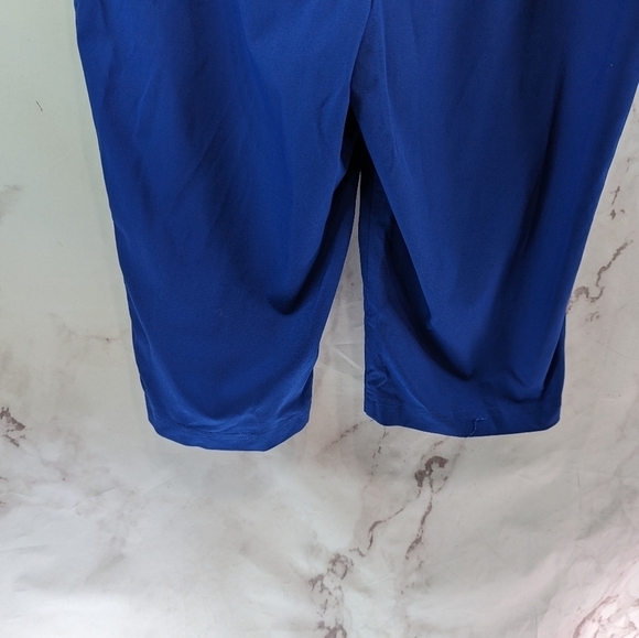 Chicos Pants Women 8 1 Blue Capri Weekends Pedal Pusher Nylon High Rise - Picture 7 of 10